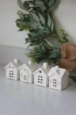 Set Of 4 Mini Ceramic Houses -LED 7 Set Of 4 Mini Ceramic Houses -LED -Pretty Little Home IMG 7119 2