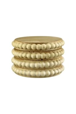 4Pc Beaded Wooden Coasters – Natural