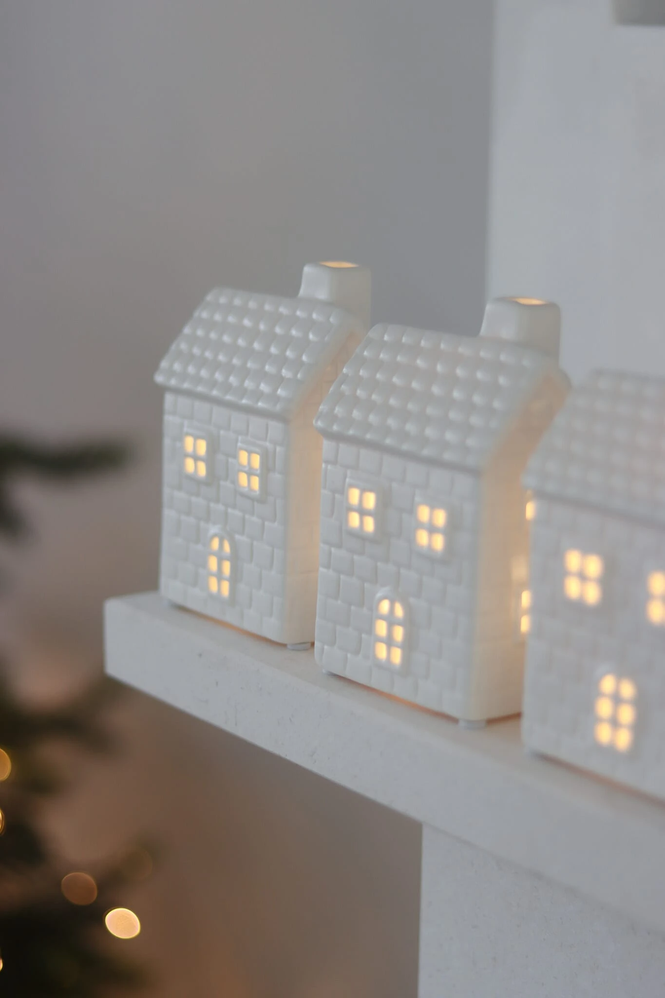 Set Of 3 Large Square Ceramic Houses 2 Set Of 3 Large Square Ceramic Houses - Image 2