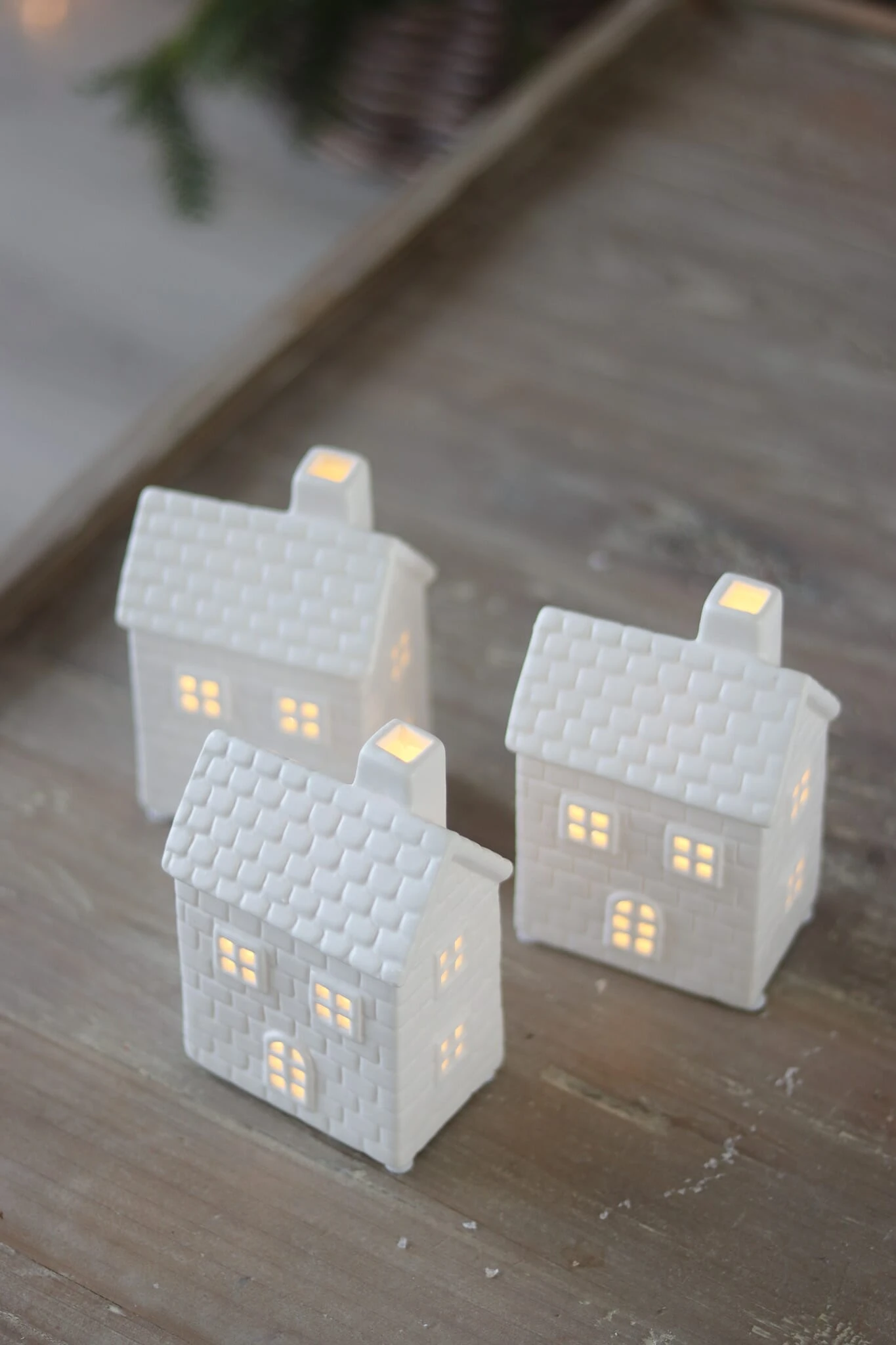 Set Of 3 Large Square Ceramic Houses 3 Set Of 3 Large Square Ceramic Houses - Image 3