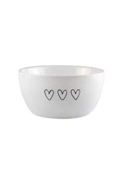 Ceramic Bowl – Black 3 Hearts -Pretty Little Home IMG 7662