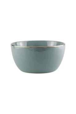 Ceramic Bowl – Slate Gold Trim
