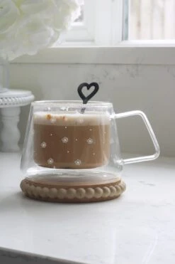 Double Wall Glass Mug – Wrap Around Floral/White -Pretty Little Home IMG 7723