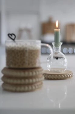 4Pc Beaded Wooden Coasters – Natural -Pretty Little Home IMG 8028