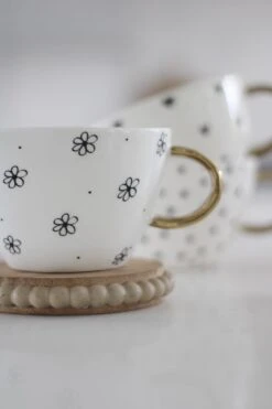 Irregular Ceramic Mug – Floral -Pretty Little Home IMG 8148