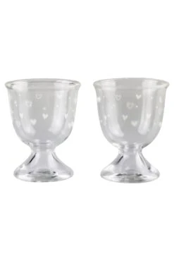 Egg Holder – White/Hearts Dots 2 Pc Set