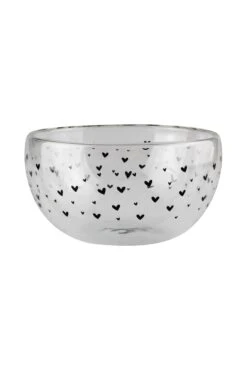 Double Wall Glass Bowl – Black/Small MultiHeart -Pretty Little Home IMG 8181