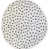 Irregular Ceramic Plates – Black Dots 4pc Set