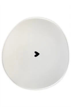 Large Irregular Ceramic Plates – Single Heart 4pc Set