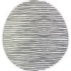 Irregular Ceramic Plates – Black Stripes 4pc Set