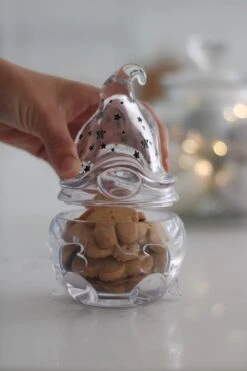 Glass Gonk Jar – Black Stars