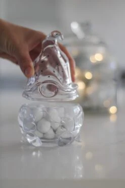 Glass Gonk Jar – Black Sparkles -Pretty Little Home IMG 8370