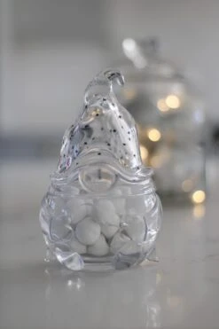 Glass Gonk Jar – Black Sparkles