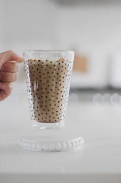 Double Wall Glass Latte Mug – Cosmos/Black -Pretty Little Home IMG 8495