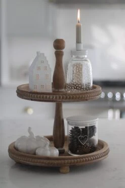 Glass Gonk Jar – White Polka Dots