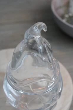 Glass Gonk Jar – White Sparkles -Pretty Little Home IMG 8586