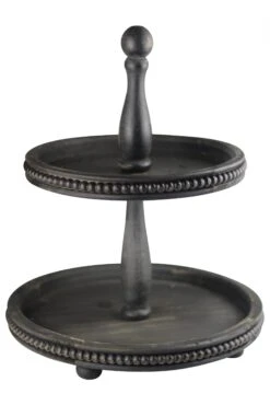 2 Tiered Cake Stand – Black