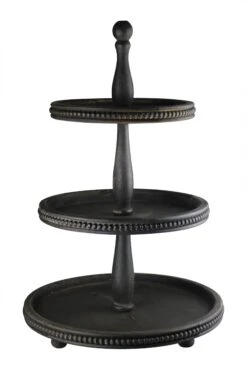 3 Tiered Cake Stand – Beaded Black -Pretty Little Home IMG 9004