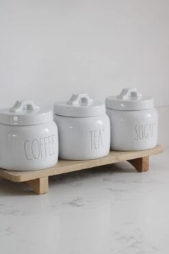 Tea Coffee Sugar Canisters – Grey