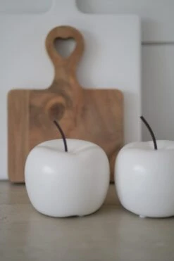 Ceramic Apples Matt White -Pretty Little Home apDSC09063 2