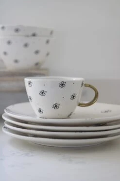 Irregular Ceramic Plates – Black Floral 4pc Set -Pretty Little Home asIMG 9552