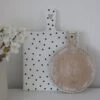 Wooden Chopping Board – Polka White