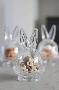 Set 3 Glass Bunny Cake Stand – Raised Beaded -Pretty Little Home csIMG 9121 2