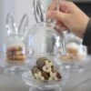 Set 3 Glass Bunny Cake Stand – Raised Beaded