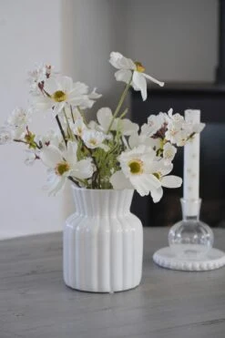 Small Ceramic Vase – Ribbed
