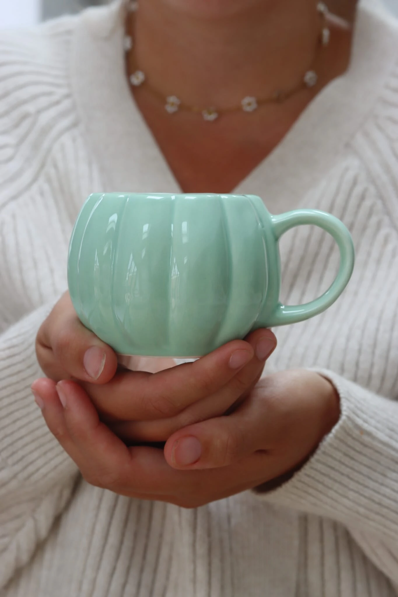 Mini Pumpkin Mug – Light Green 4 Mini Pumpkin Mug – Light Green - Image 4