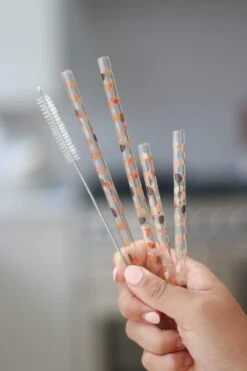 Set Of 4 Glass Straws – Floral Bloom -Pretty Little Home image00017