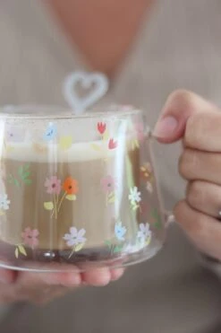 Double Wall Glass Mug – Wrap Around Summer -Pretty Little Home m1IMG 9469