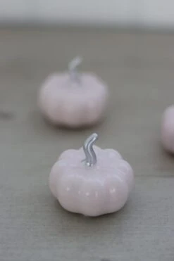 Ceramic Pumpkin Light Pink/Silver – Tiny 4PC -Pretty Little Home nIMG 6351 2
