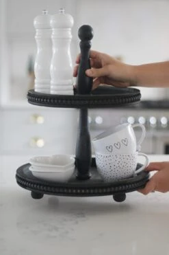 2 Tiered Cake Stand – Black -Pretty Little Home nw12IMG 9605