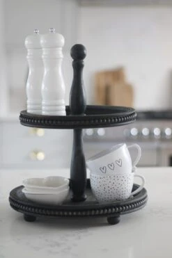 2 Tiered Cake Stand – Black -Pretty Little Home nwIMG 9604