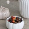 Ceramic Pumpkin Bowl – Matt White