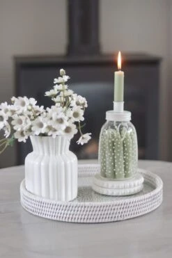 Tall Screw Lid Candle Holder -White/Polka -Pretty Little Home ph4IMG 9391 2