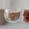 Round Double Wall Glass Mug – Springtime