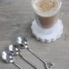 Set Of 3 Heart Latte Spoons – Silver
