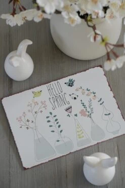 Hello Spring Metal Sign