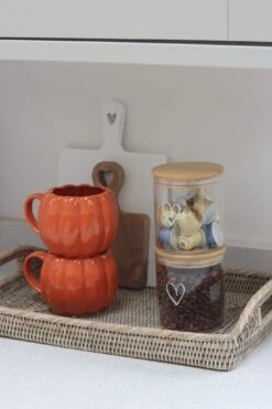 Set 3 Bamboo Storage Jars – Single Heart Natural Lid 600ml -Pretty Little Home ssimage00021