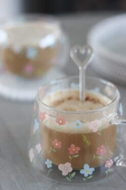 Double Wall Glass Mug – Wrap Around Springtime -Pretty Little Home stIMG 9590 2