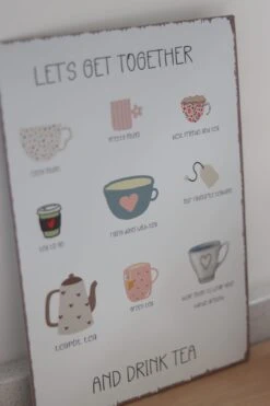 Drink Tea – Metal Sign -Pretty Little Home timage00013