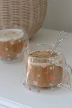 Double Wall Glass Mug – Wrap Around Blossom -Pretty Little Home wbIMG 9564 2