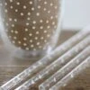 Set Of 4 Glass Straws – White/Multi Heart