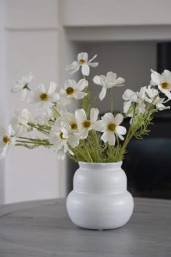 Irregular White Ceramic Vase