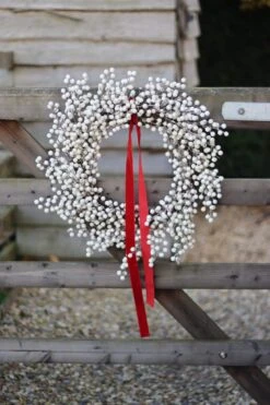 Faux White Winter Berries Wreath
